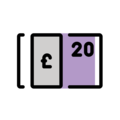pound banknote on platform OpenMoji