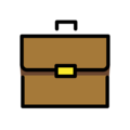 briefcase on platform OpenMoji