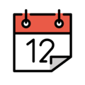 calendar on platform OpenMoji