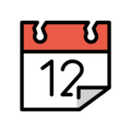 tear-off calendar on platform OpenMoji
