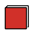 closed book on platform OpenMoji