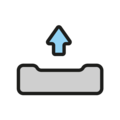 outbox tray on platform OpenMoji