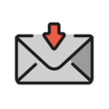 envelope with arrow on platform OpenMoji