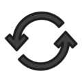 counterclockwise arrows button on platform OpenMoji