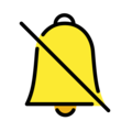 bell with slash on platform OpenMoji