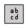 input latin lowercase on platform OpenMoji