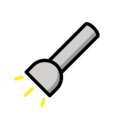 flashlight on platform OpenMoji