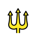 trident emblem on platform OpenMoji