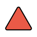 red triangle pointed up on platform OpenMoji