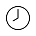 eight o’clock on platform OpenMoji