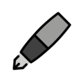 fountain pen on platform OpenMoji