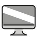 desktop computer on platform OpenMoji