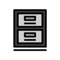 file cabinet on platform OpenMoji