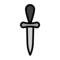 dagger on platform OpenMoji