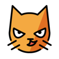 cat with wry smile on platform OpenMoji
