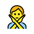 person gesturing NO on platform OpenMoji