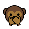 speak-no-evil monkey on platform OpenMoji