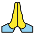 folded hands on platform OpenMoji