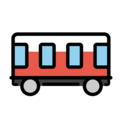 railway car on platform OpenMoji