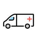 ambulance on platform OpenMoji