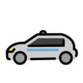 police car on platform OpenMoji