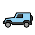 sport utility vehicle on platform OpenMoji