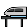 monorail on platform OpenMoji