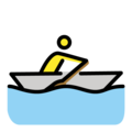 person rowing boat on platform OpenMoji