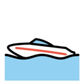 speedboat on platform OpenMoji