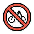 no bicycles on platform OpenMoji