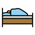 person in bed on platform OpenMoji
