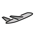 airplane departure on platform OpenMoji