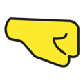 right-facing fist on platform OpenMoji