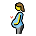 pregnant woman on platform OpenMoji