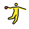 person playing handball on platform OpenMoji