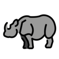 rhinoceros on platform OpenMoji