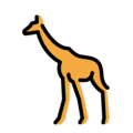 giraffe on platform OpenMoji