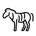 zebra on platform OpenMoji