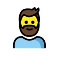 person: beard on platform OpenMoji