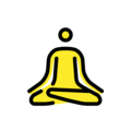 person in lotus position on platform OpenMoji