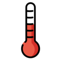 thermometer on platform OpenMoji