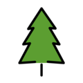 evergreen tree on platform OpenMoji