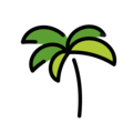 palm tree on platform OpenMoji