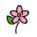 cherry blossom on platform OpenMoji