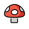 mushroom on platform OpenMoji