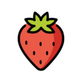 strawberry on platform OpenMoji