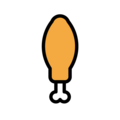 poultry leg on platform OpenMoji