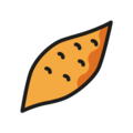 sweet potato on platform OpenMoji