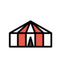 circus tent on platform OpenMoji