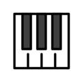 musical keyboard on platform OpenMoji